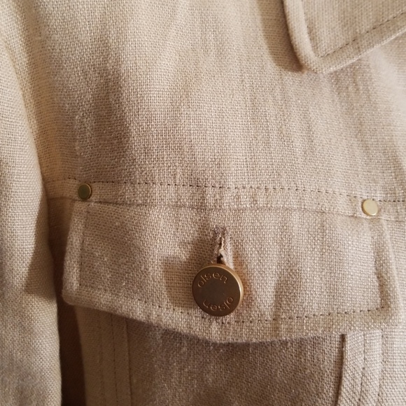 Olsen casual button down Tan jacket. Size M - Picture 2 of 8